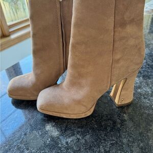 ⭐️ SAM EDELMAN JAYE Platform Bootie size 8.5 Tan Suede